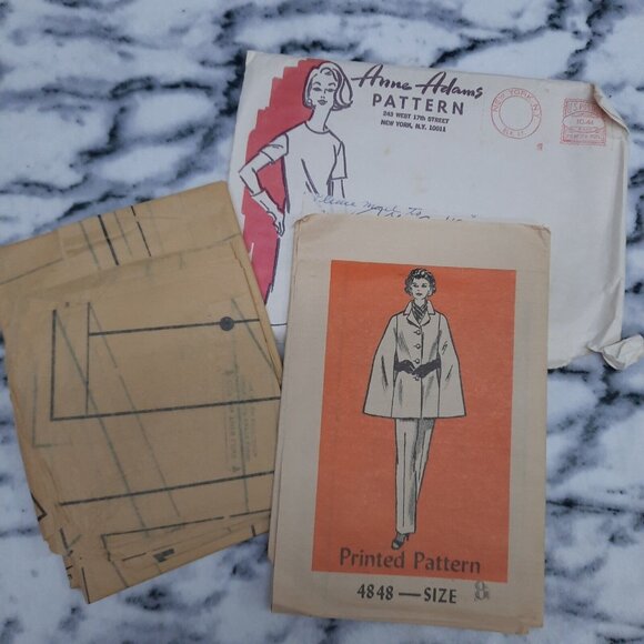 Mail Order Vintage 1960's Pattern #4848 Women's Cape Size 8 Bust 31.5 Waist 24 - Picture 1 of 9